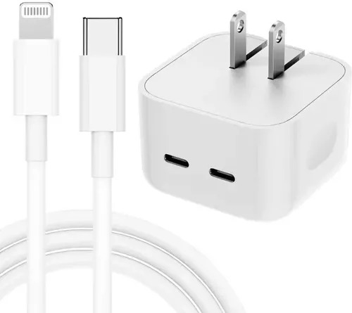 Miniatura 2 de Cargador iPhone Doble cable Lightnin 50w